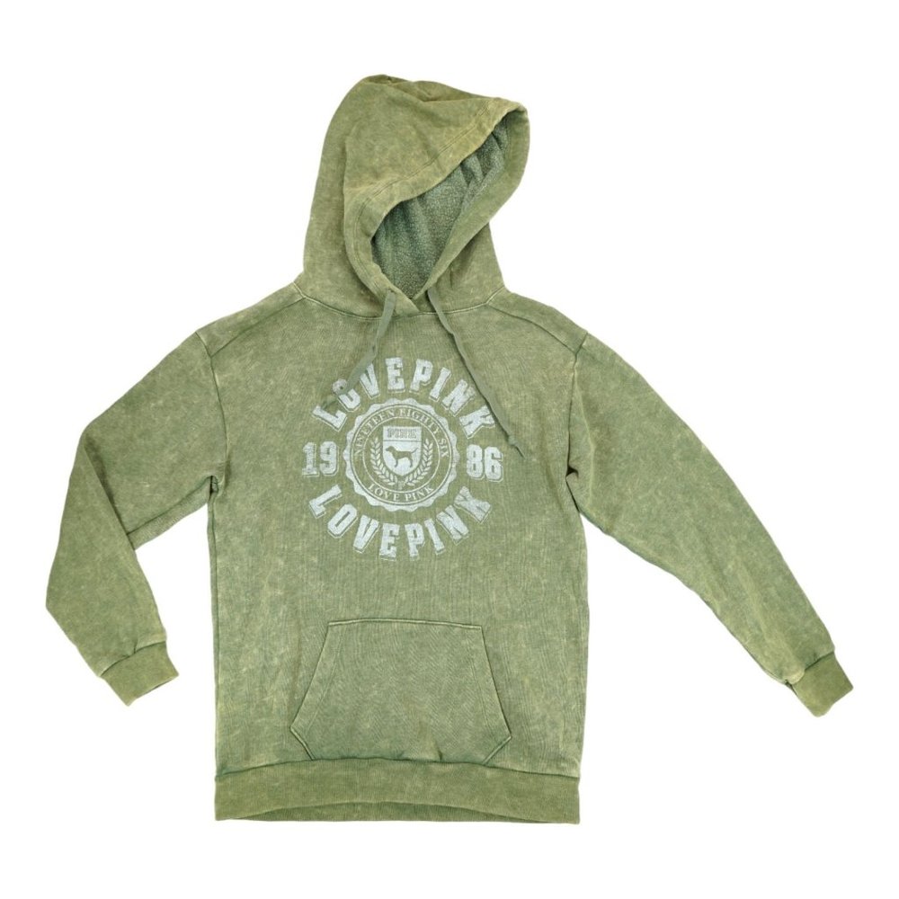 Victoria's Secret Pink Oversize Everyday Longe Campus Hoodie Green Size‎ XS